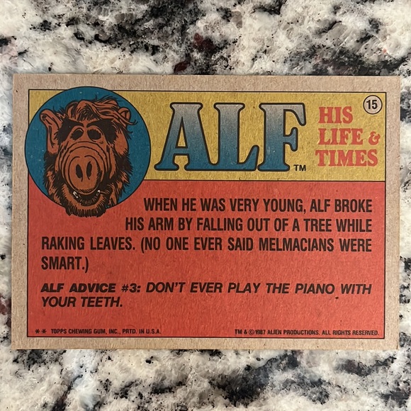 1987 Topps ALF cards. Slightly worn, but these cards are Rare at this point. - Picture 5 of 7